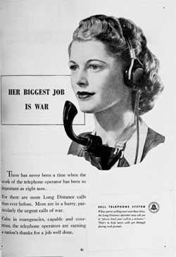  Bell Telephone System advertisement on page 31 of the April 1944 National 4-H Club News 