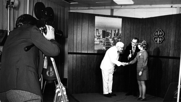 Colonel Harlan Sanders, founder of Kentucky Fried Chicken