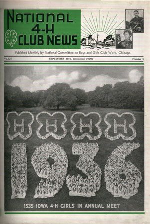 Naitonal 4-H Clubs News September 1939 Cover