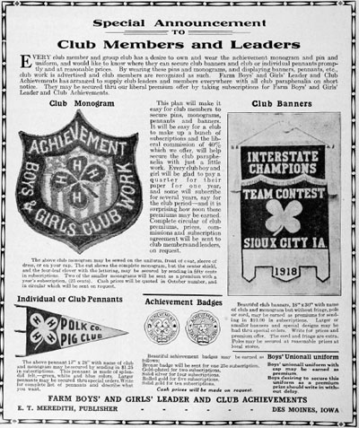  Ad from Sept 1919 Farm Boys & Girls Leader 