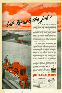  Allis-Chalmers advertisement on page 7 of the December 1943 National 4-H Club News 