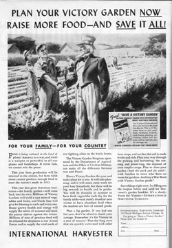  International Harvester advertisement on page 2 of the February 1943 December 1943 National 4-H Club News 